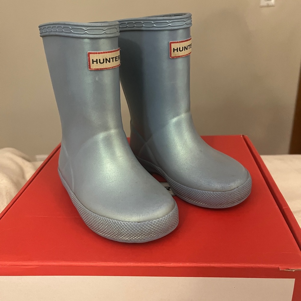 Hunter Kids Light Blue Rain Boots